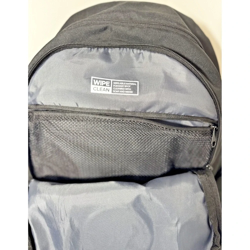 Preloved Adidas Backpack City Embroidered Laptop Bag Blk/White-‎ School Book Bag